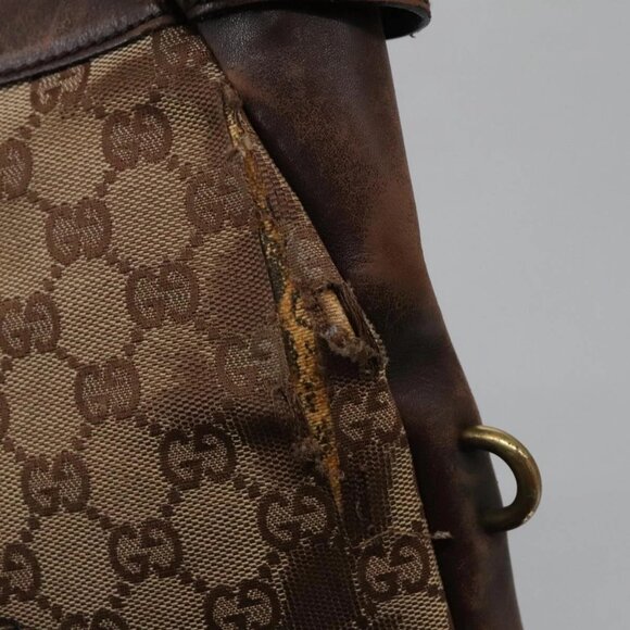GUCCI GG Canvas Shoulder Bag Beige 109097 Auth 103594 - Picture 11 of 16